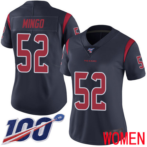 Houston Texans Limited Navy Blue Women Barkevious Mingo Jersey NFL Football #52 100th Season Rush Vapor Untouchable